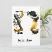 Internationaler Tag des Jazz Einladung (Stehend Vorderseite)