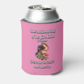Internationaler Tag des Mädchens. Spaß haben Dosenkühler (Kanne Rückseite)
