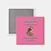 Internationaler Tag des Mädchens. Spaß haben Magnet (Vorderseite/Rückseite)