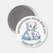 Internationaler Tag des Polarbären - 27. Februar Magnet (Vorderseite/Rückseite)