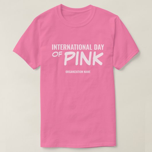 Internationaler Tag des Rosa T-Shirt (Design vorne)