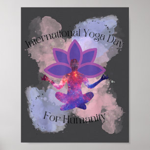 Internationaler Tag des Yoga für die Menschheit Poster