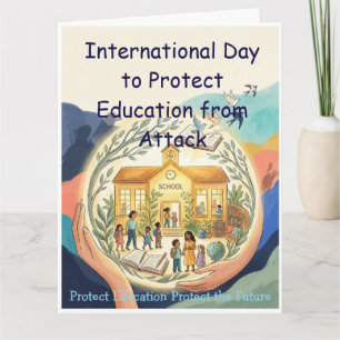 Internationaler Tag zum Schutz der Bildung Gruß Karte