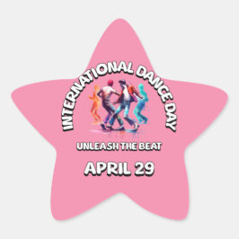 Internationaler Tanztag: Entfesseln Sie den Sieg Stern-Aufkleber