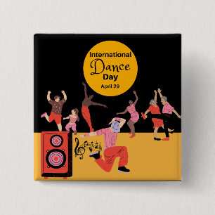 Internationaler Tanztag Welttanztag Button