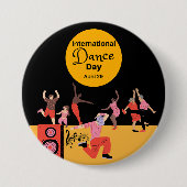 Internationaler Tanztag | Welttanztag Button (Vorderseite)