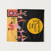 Internationaler Tanztag | Welttanztag Wandteppich (Vorderseite (Horizontal))