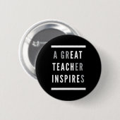 Internationaler Teachers Day Eat Teach Inspiriert Button (Vorne & Hinten)