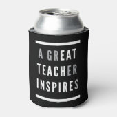 Internationaler Teachers Day Eat Teach Inspiriert Dosenkühler (Kanne Vorderseite)