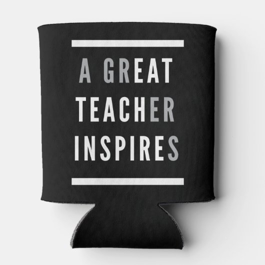 Internationaler Teachers Day Eat Teach Inspiriert Dosenkühler (Rückseite)