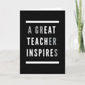 Internationaler Teachers Day Eat Teach Inspiriert Karte (Vorderseite)