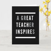 Internationaler Teachers Day Eat Teach Inspiriert Karte (Gelbe Blume)