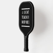 Internationaler Teachers Day Eat Teach Inspiriert Pickleball Schläger (Links)