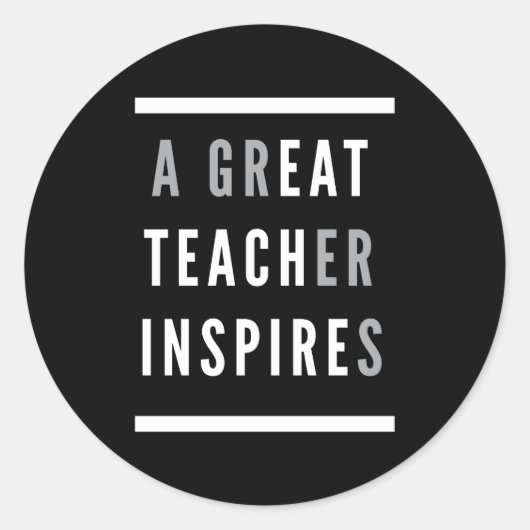 Internationaler Teachers Day Eat Teach Inspiriert Runder Aufkleber (Vorderseite)