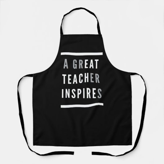 Internationaler Teachers Day Eat Teach Inspiriert Schürze (Vorderseite)