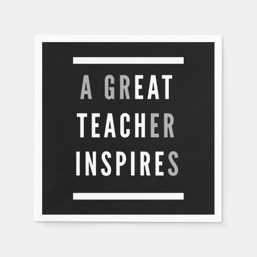 Internationaler Teachers Day Eat Teach Inspiriert Serviette (Vorderseite)