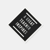 Internationaler Teachers Day Eat Teach Inspiriert Serviette (Ecke)