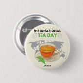 Internationaler Teetag Button (Vorne & Hinten)
