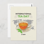 Internationaler Teetag Postkarte (Vorne/Hinten)