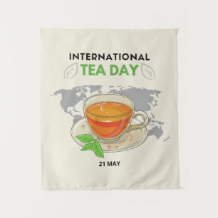 Internationaler Teetag Wandteppich