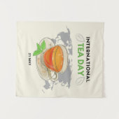 Internationaler Teetag Wandteppich (Vorderseite (Horizontal))