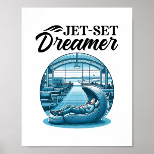 Internationaler Weltreisender Jet-Set Träumer Poster