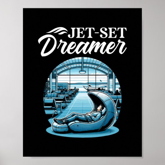 Internationaler Weltreisender Jet-Set-Träumer Reis Poster (Vorne)
