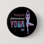 Internationaler Yogatag Button (Vorderseite)
