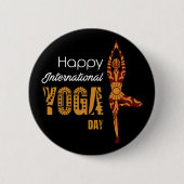 Internationaler Yogatag Button (Vorderseite)