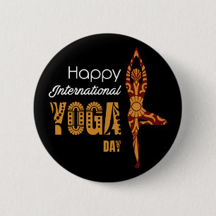 Internationaler Yogatag Button