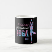 Internationaler Yogatag Kaffeetasse (Mittel)