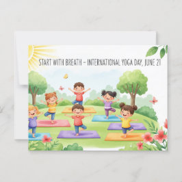 Internationaler Yogatag Postkarte