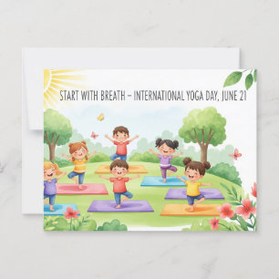 Internationaler Yogatag Postkarte