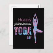 Internationaler Yogatag Postkarte (Vorne/Hinten)