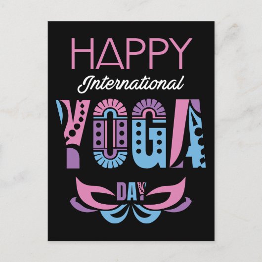 Internationaler Yogatag Postkarte (Vorderseite)