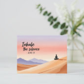 Internationaler Yogatag Postkarte (Stehend Vorderseite)