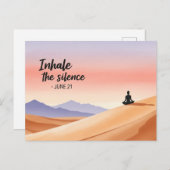 Internationaler Yogatag Postkarte (Vorne/Hinten)