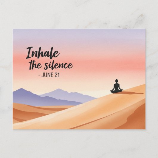 Internationaler Yogatag Postkarte (Vorderseite)