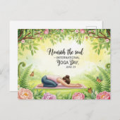 Internationaler Yogatag Postkarte (Vorne/Hinten)
