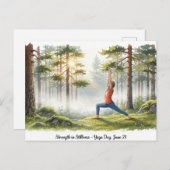 Internationaler Yogatag Postkarte (Vorne/Hinten)