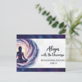 Internationaler Yogatag Postkarte (Stehend Vorderseite)