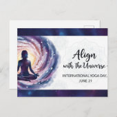 Internationaler Yogatag Postkarte (Vorne/Hinten)