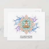 Internationaler Yogatag Postkarte (Vorne/Hinten)