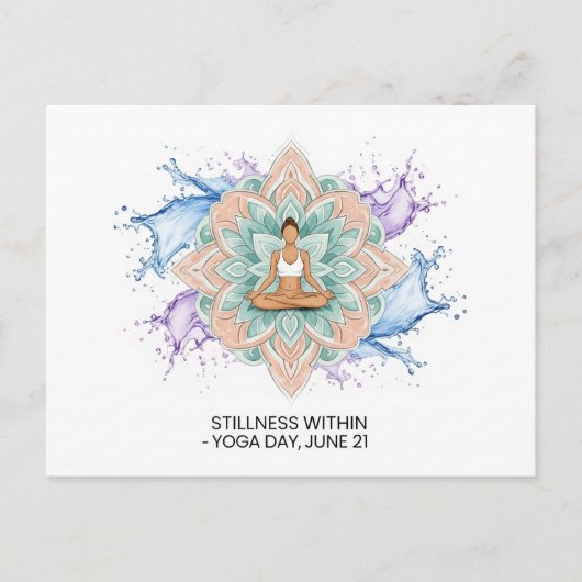 Internationaler Yogatag Postkarte (Vorderseite)