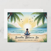 Internationaler Yogatag Postkarte (Vorne/Hinten)