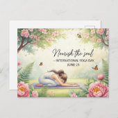 Internationaler Yogatag Postkarte (Vorne/Hinten)