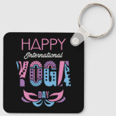 Internationaler Yogatag Schlüsselanhänger (Rückseite)