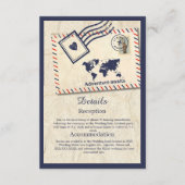 Internationales Abenteuer Rustikale Hochzeit in Ur Begleitkarte (Vorderseite)