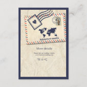 Internationales Abenteuer Rustikale Hochzeit in Ur Begleitkarte (Rückseite)