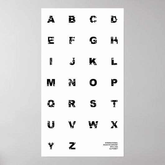 Internationales Alphabet-Plakat Poster (Vorne)